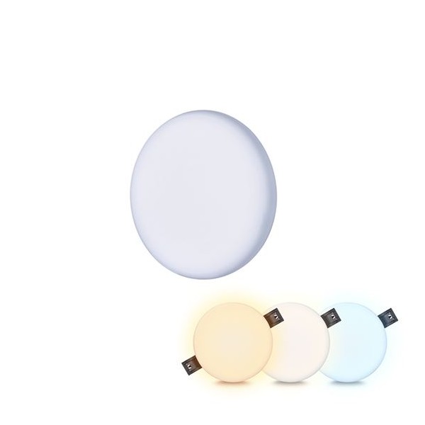 Svietidlo - Podhľadové bodové LED_230V_8W_3000/6000/9000K_720lm_160°_IP44_100x11mm_BIELE - WD220