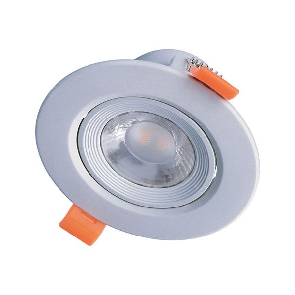 Svietidlo - Podhľadové bodové LED_230V_9W_3000K_720lm_38°_IP20_118x53mm_STRIEBORNÉ - WD216