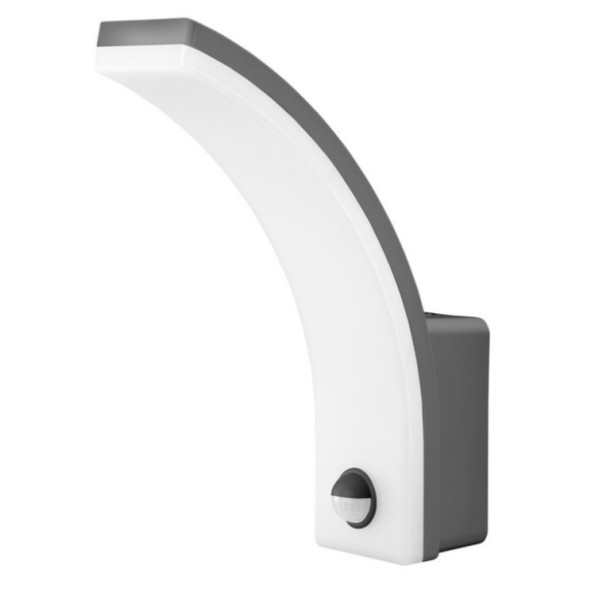 Svietidlo nástenné záhradné LED/PIR_max.20W_IP65_230V_250x188x66mm_sivé - ORNO FRENIT