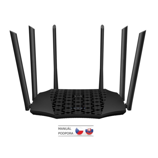 Wifi Router DualBand 1733Mbps(5GHz)+300Mbps(2,4GH)_1x GWAN, 3x GLAN_6x6dBi_4x4 MU-MIMO_Router, Repeater, WISP, AP  - TENDA AC21