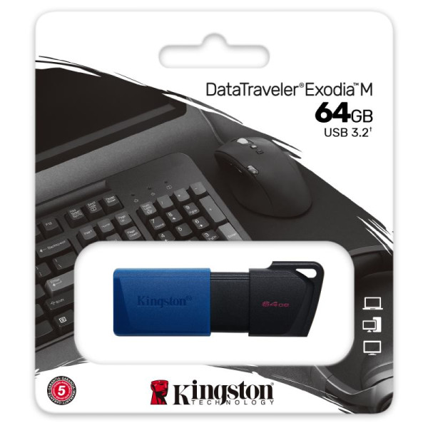 Pamäťový USB kľúč 64GB_USB 3.2 - KINGSTON DataTraveler EXODIA M