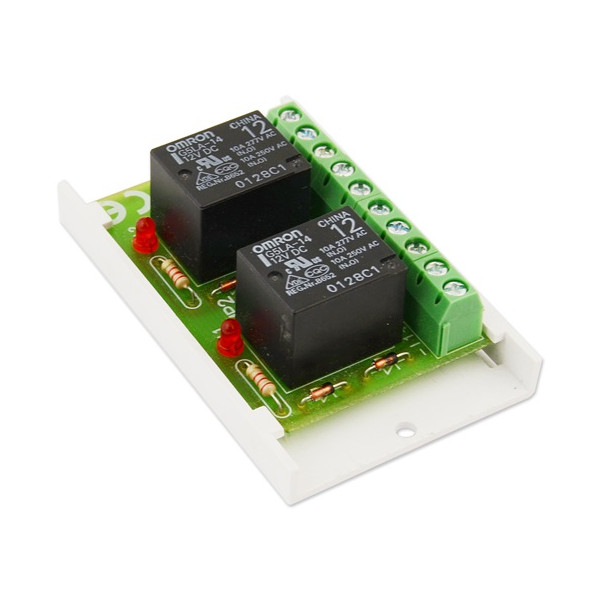 Relé modul 10-14VDC 2x relé C/NC/NO 2A/30VDC/48VAC 70x22x43mm LED status - AWZ 529