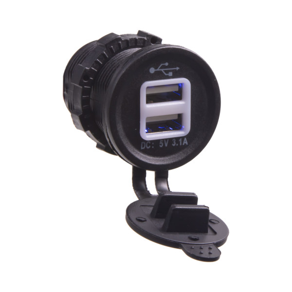 Balení 10ks 2x USB nabíječka (zásuvka) voděodolná do panelu