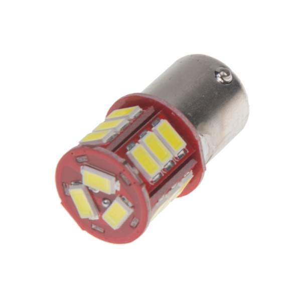 LED BA15s bílá, 12 V, 18LED/5730SMD